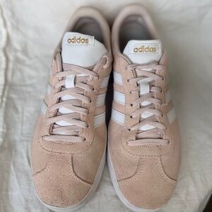 Adidas VL Court 2.0 Pink Suede Sneakers | Women’s 9.5